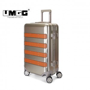 the newest style business travel aluminum luggage case