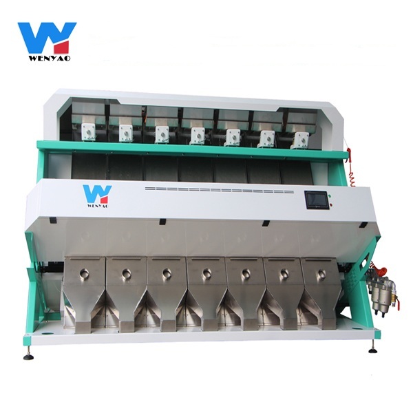 High Accuracy 7 chutes color sorter for plastic