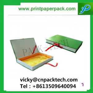 Customized Hinged Snap Easy Stock Cardboard Ribbon Cosmetic Suit Foldable Book Gift Packaging Box