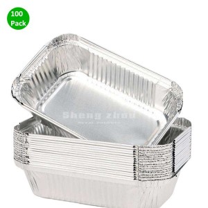100 Pack 15x12 Aluminum Foil Pans, Durable Chafing Pans-Disposable Aluminum Foil Steam Table Deep Pans, Foil Pans for for Parties, BBQ, Catering (420 ML)