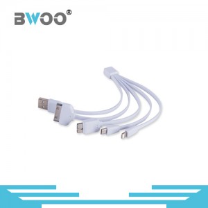 4 in 1 Multiple USB Charging cable Adapter Connector with Type C Lighting Micro USB Ports