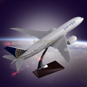 Customized Gift Plane Model Boeing 787 United Airlines Aircrafts Resin Manufacturer for Business Gift