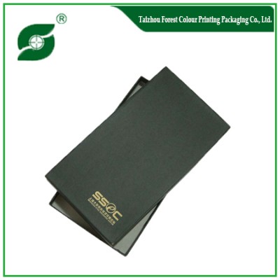 LOGO HOT STAMP BLACK GIFT BOX WITH TOP AND BOTTOM