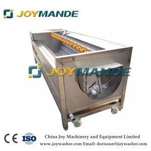 Brush Roller Type Potato Carrot root vegetable Washing Cleaning Peeling Machine