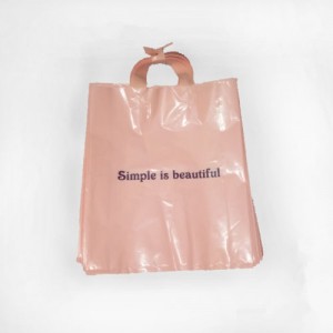 Wholesale Custom Logo and Size Printing Reusable Plastic Shopping Bags with Die Cut Handle