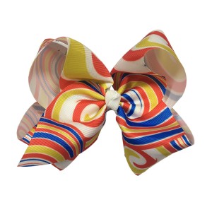Girls Ribbon Hair Bows For Halloween Day