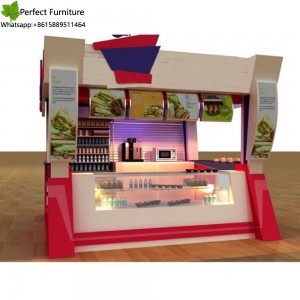 12*12 ft aluminium-plastic panel custom free design outdoor food kiosk