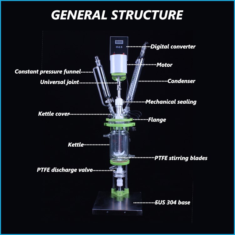 High Quality Lab Glass Reactor Jacketed Reactor