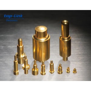 Pogo Pin Connector for Electronics, Gold Plated/Nickel Surface, RoHS Compliant