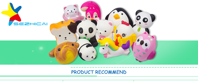 Wholesale for Amazon jumbo colorful panda soft squishy slow rising squeeze kids toy gift