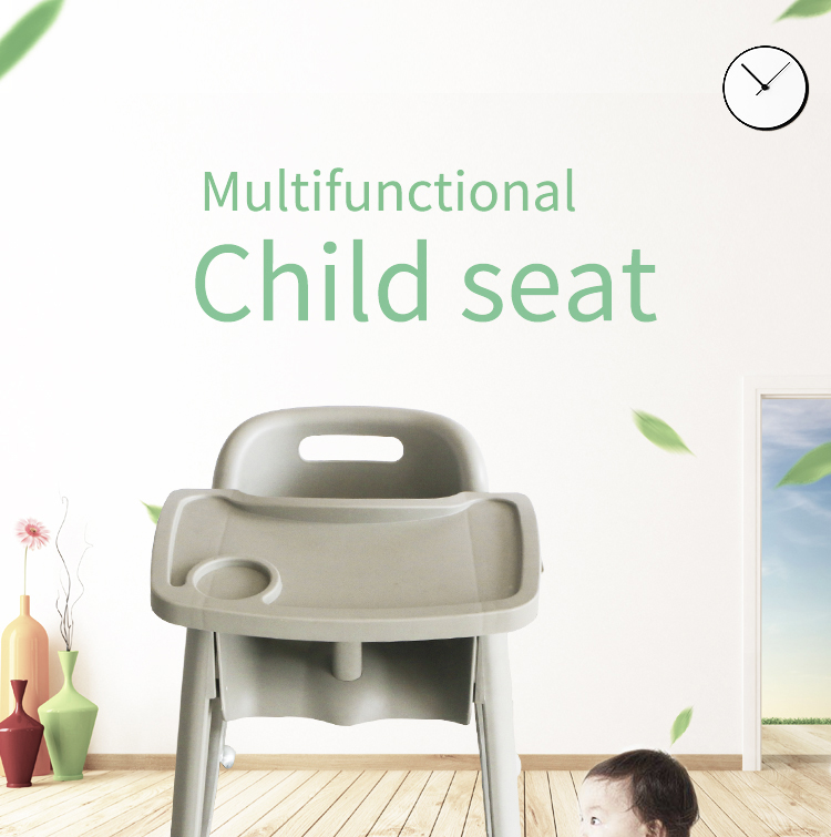 Sturdy Plastic Grey High baby eating chair