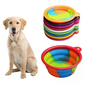 Dog Water Food Container Pet Accessories Folding Dog Bowl Outfit Portable Silicone Small Medium Dog Feeder Travel Bowl