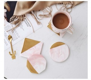 Guangdong Marble ceramic coaster, heat resistant table pads, ceramic cup mat