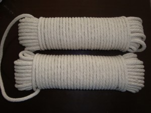 solid braid cotton rope