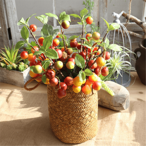 berry stamen plastic decorative artificial apple branch