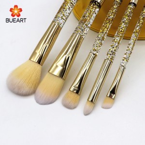 5pcs BUEART gold brush dual ends makeup brush set