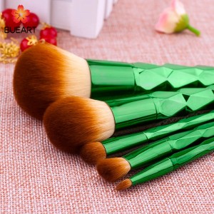 Green makeup brushes 5pcs professional makeup brushes set