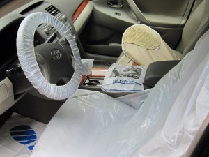 Factory direct disposable plastic car steering wheel cover EU inspection standard degradation environmentally friendly material