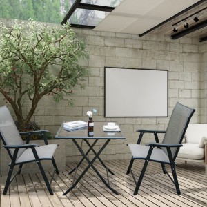 Modern Outdoor Folding chair set with coffee table for sale