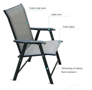 Factory Price Simple Design Modern Outdoor Folding chair set with coffee table
