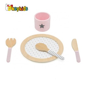 2019 Customize pretend play wooden toy coffee cup for kids W10B319