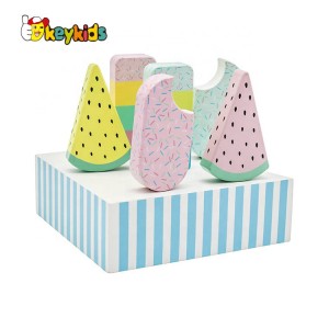 2019 Customize pretend play wooden ice cream set toy for kids W10B314