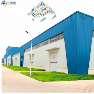 steel structure warehouse/workshop with building/construction materials