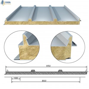 Building Material Rockwool Sandwich Panel for Wall And Roofing