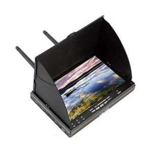LCD5802D 5.8G 40CH 7 Inch FPV Monitor with DVR Build-in Battery for RC Model Racer Drone Quadcopter (Plug Type: US Plug)