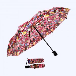 Auto open and close full cat dog animal custom print umbrella
