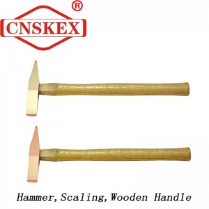 Non sparking tools Hammer Scaling Wooden Handle