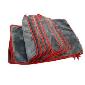 coral fleece double side 1200gsm microfiber car clean towel