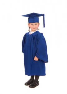 children age group graduation gowns for kids-shiny fabric