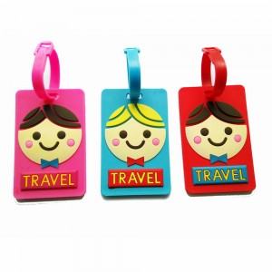 Wholesale Durable Lovely Cartoon Custom Soft PVC Luggage Tag