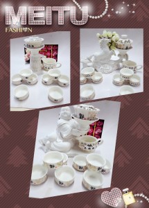 Fully automatic chinese gongfu tea sets one teapot with 8 Ceramic mugs
