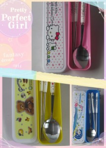 Lovely cartoon picture ceramic Chopsticks and spoon and Blue and white porcelain dinnerware Lovely cartoon picture ceramic Chopsticks and spoon and Blue and white porcelain dinnerware