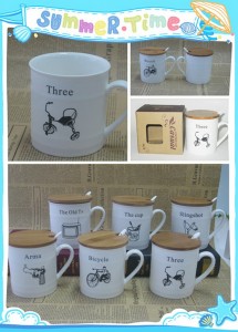 Fashion design like bamboo joint  frosted ceramic mug