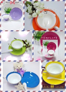 Thin bone china mug and dish ceramic mug and dish