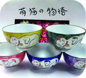 lovely cat picture Retro bowls and some simple picture retra bowls five bowls in a present package lovely cat picture Retro bowls and some simple picture retra bowls five bowls in a present package