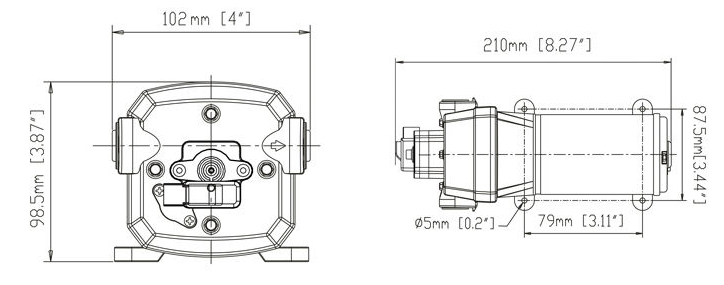 Quiet Running 12V DC Micro Pump Motor for RV&Marine