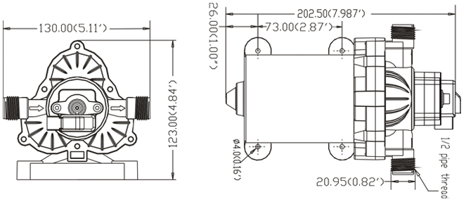 Professional Pump Manufacturer, 12V 2.8gpm Used Triplex Pumps