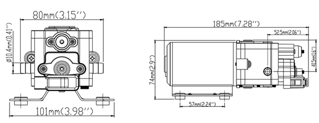 Seaflo 12V 1.2gpm 100psi Mini Pump