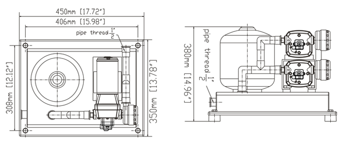 Seaflo 24V 25lpm 35psi Water Pump System