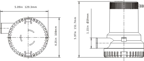 Seaflo 2000gph 12V High Capacity Bilge Pump