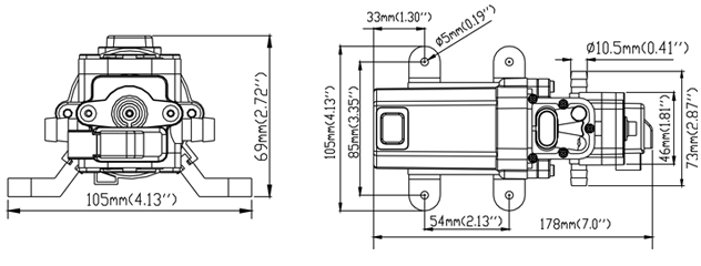 Seaflo 3.8L/Min DC Diaphragm Auto Water Pump