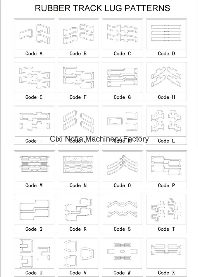 180*72 Construction Machinery Rubber Crawler Rubber Track for Sale
