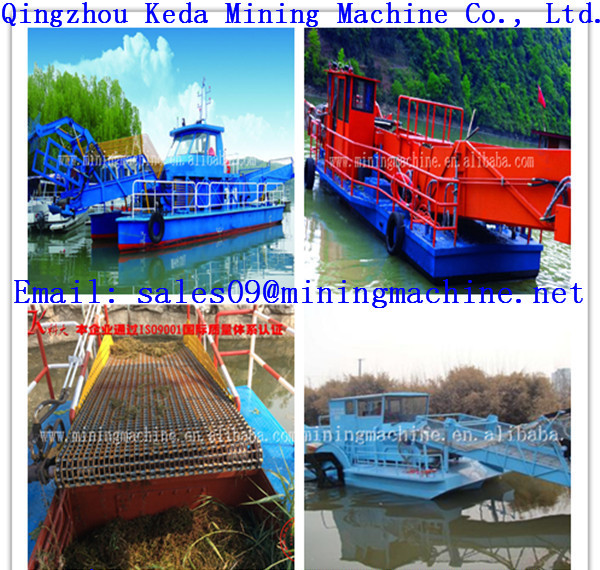Water Hyacinth Harvester & Aquatic Weed Harvester & Water Weed Cutting Machine