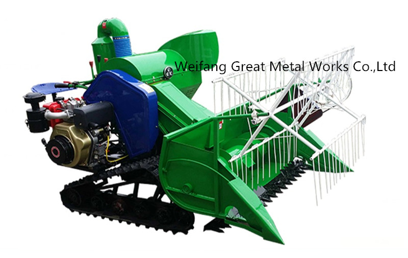 Crawler Type Rice and Wheat Combine Harvester