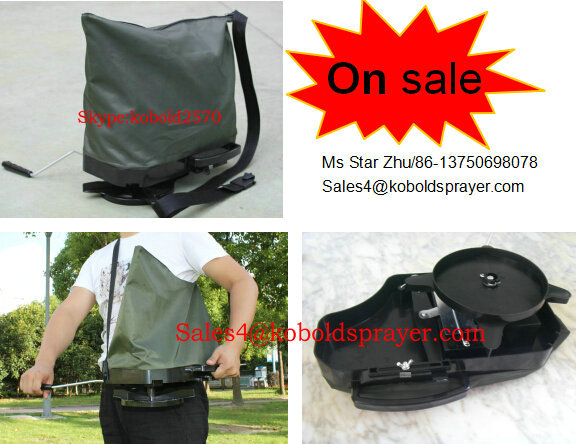 Bag Type Salt and Seed Spreader, Fertilizer Broadcast Spreader