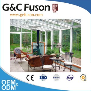 White Color Fashion Sunrooms From Safety Glass Factory&amp;prime;s Design with Lowest Price